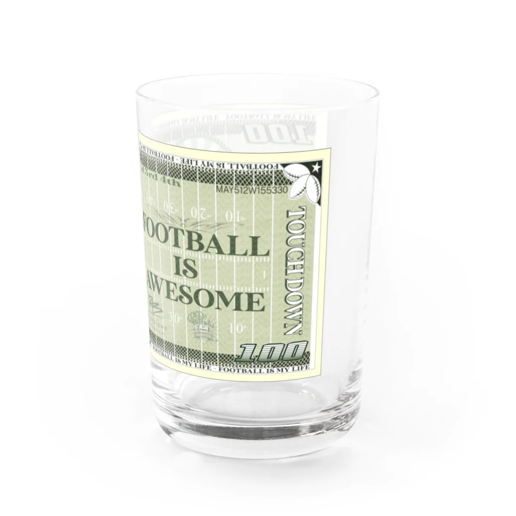 PB.Designsのfootball is awesome Water Glass :right