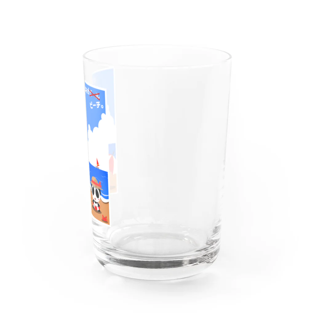 【喝っ！パどきあ。】SUZURI店舗のとりあえずビーチ Water Glass :right