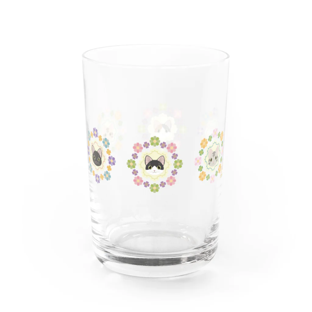 INUMAN WORLDのフラワーにゃんこ Water Glass :right