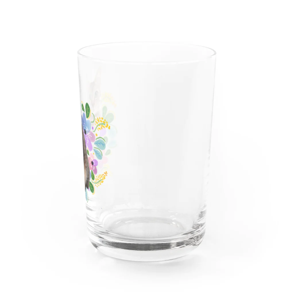 棕櫚竹工房の華やかなニャンコ Water Glass :right