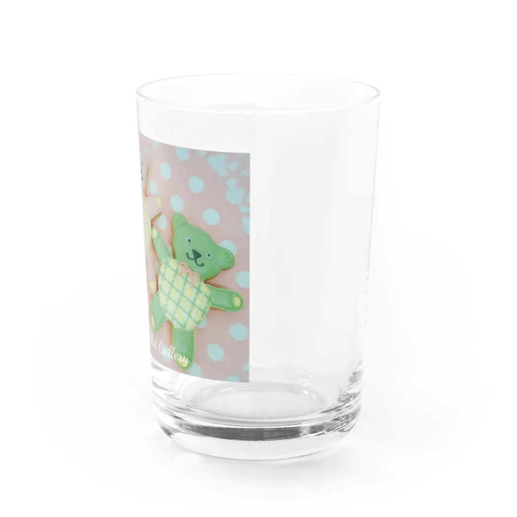 NagoyaSugarArtGalleryのテディベア🐻アイシングクッキー柄 Water Glass :right