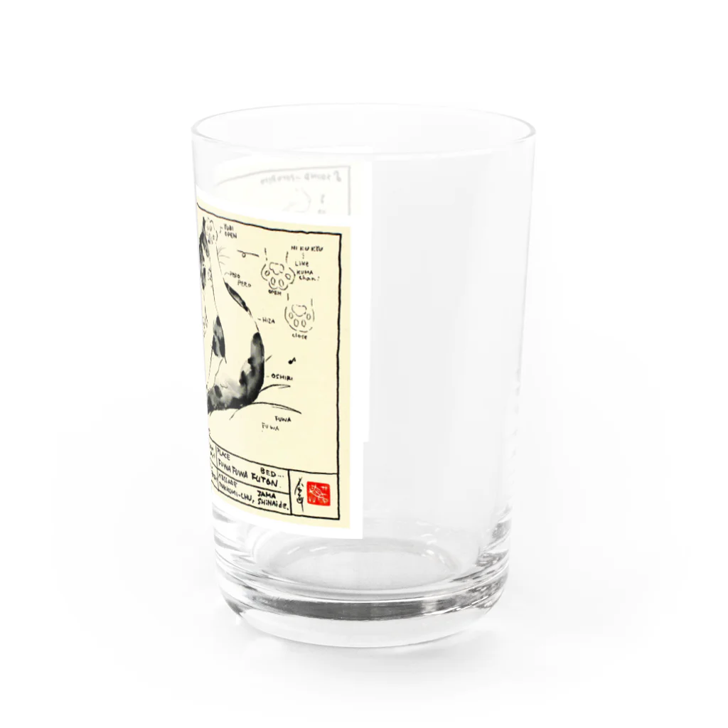 サヤマネコ suzuri店のミダシナミ Water Glass :right