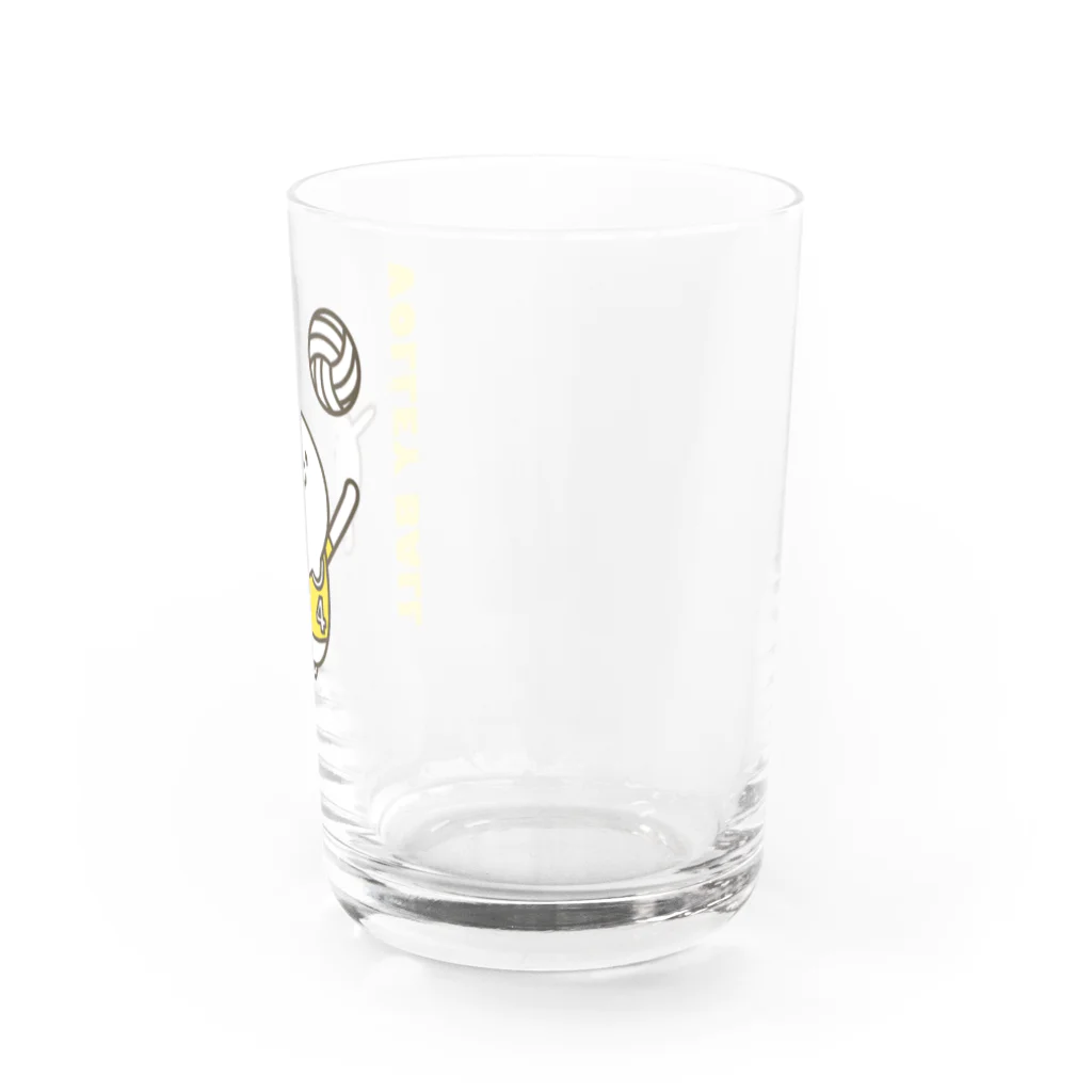 ユウィズのバレーボールうさぎイエロー Water Glass :right
