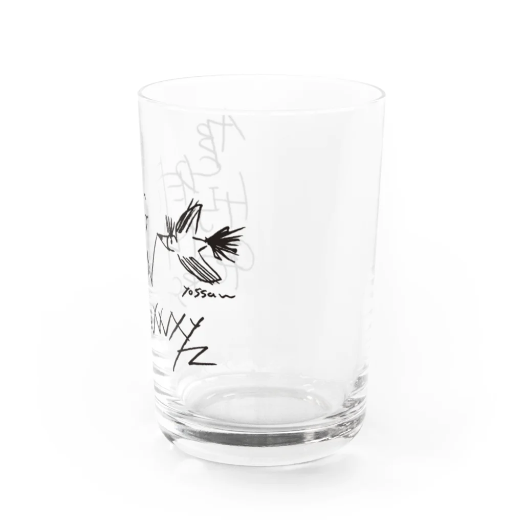 yossanのペンシルバード　アルファベット Water Glass :right