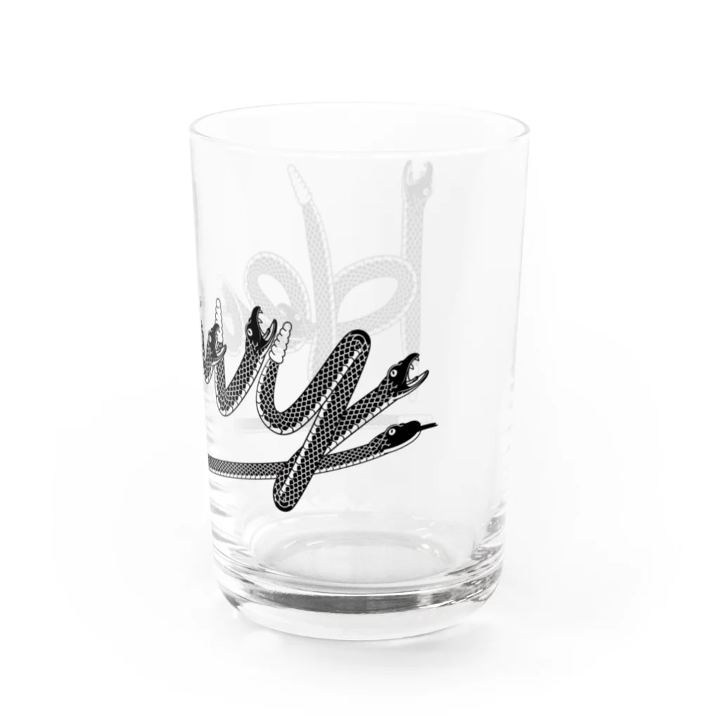 イラスト MONYAAT の蛇でHEAVY　 Water Glass :right