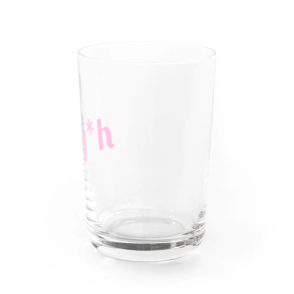 Girly*hガーリーエイチのGirly*hロゴ(pink) Water Glass :right