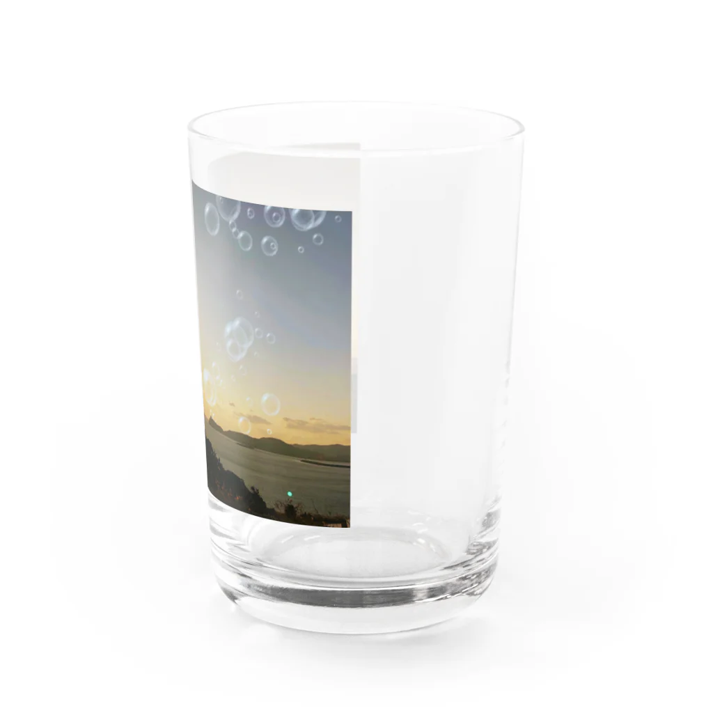 水彩屋のSunset Water Glass :right