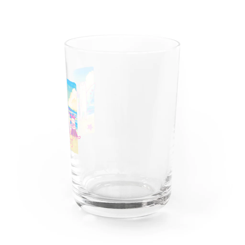 はねさんの楽しいお店の助けてsummerネコ Water Glass :right