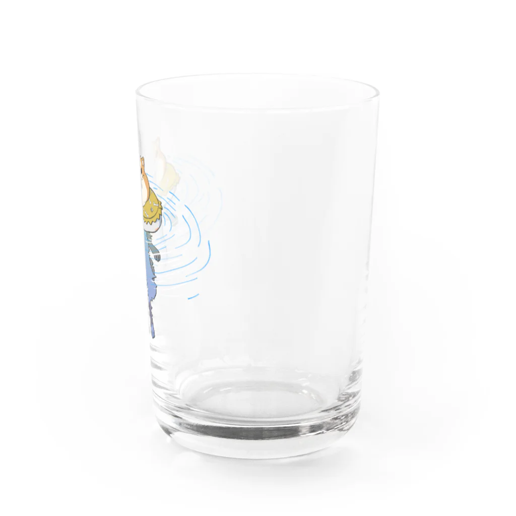 むつ さとしの浮かぶ犬 Water Glass :right