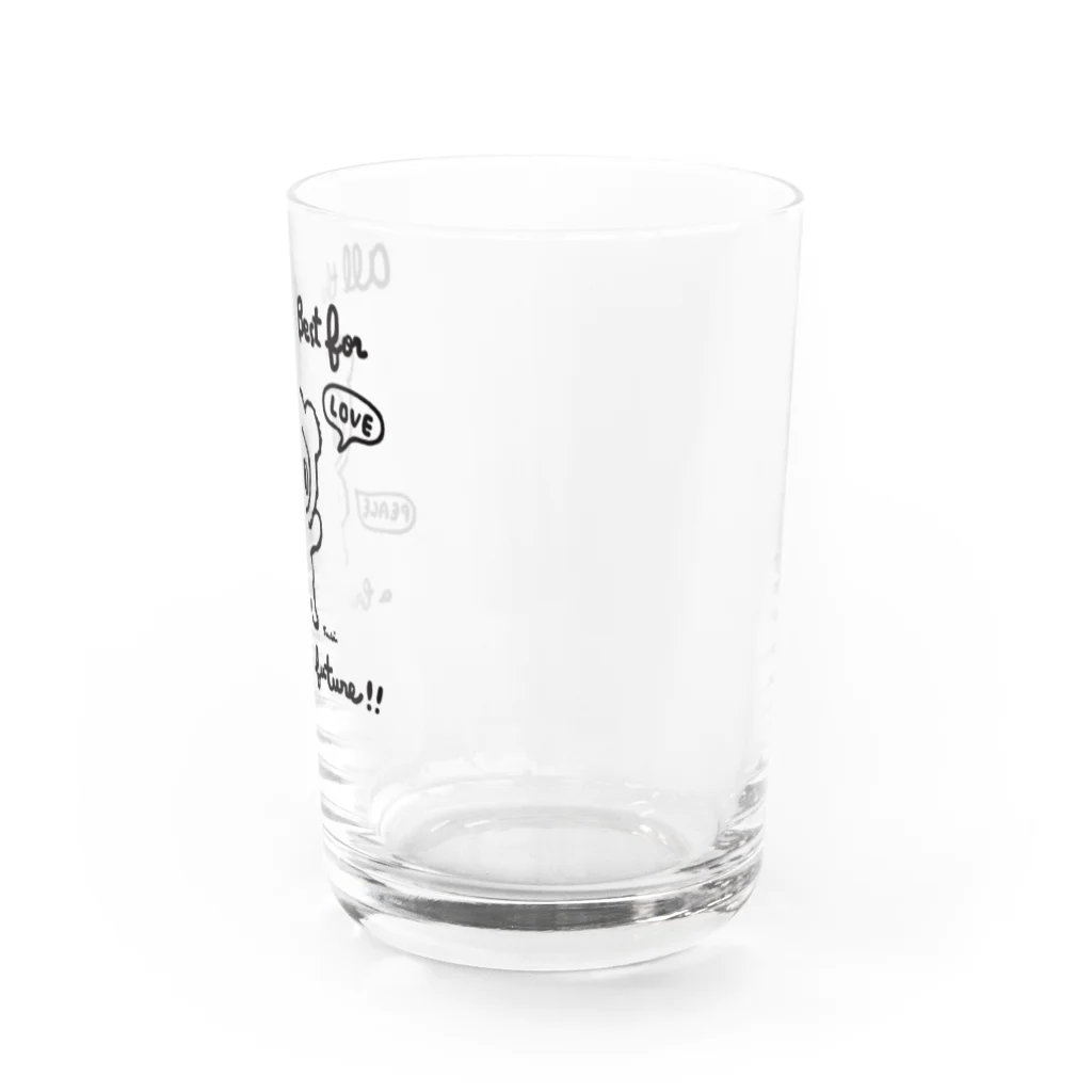 天明幸子　SUZURI  オフィシャルショップのkigurumiくん Water Glass :right