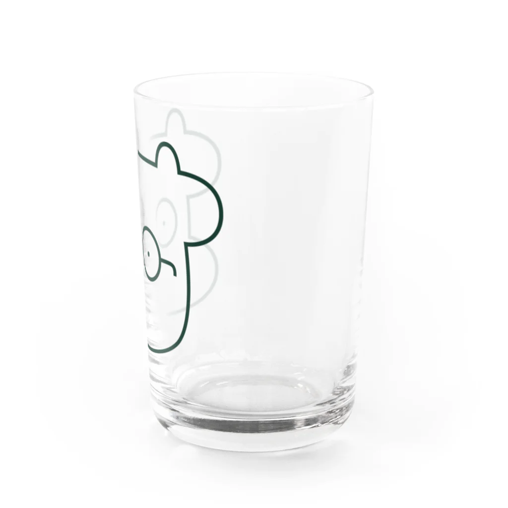 ミルトミタルのおみせの焼肉おじさんのツインカウ-しろ Water Glass :right