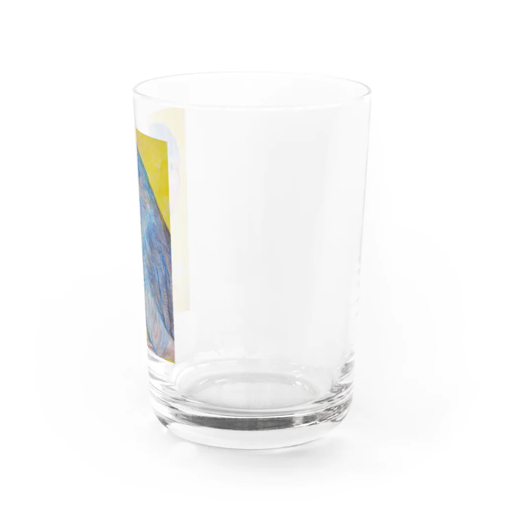 harupink🌸ペット似顔絵illustの色鉛筆マメルリハ Water Glass :right