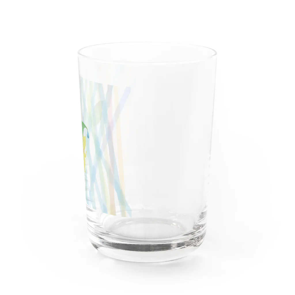 ササの雨宿りをするドラゴン（フルグラフィック） Water Glass :right