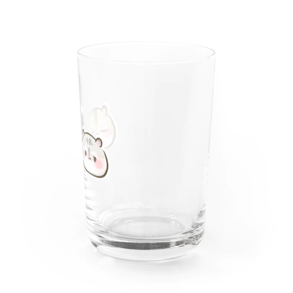 ハムスターちゃんねるの雑貨屋さんのもちおくんとオスカルくん Water Glass :right