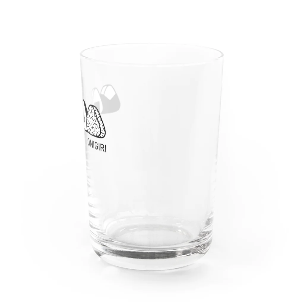 白黒専門店 ■□■□のONIGIRI おにぎり生活 Water Glass :right
