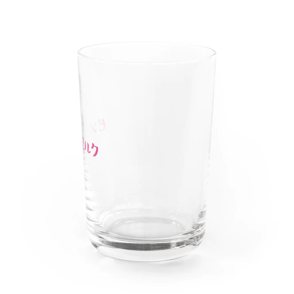 PADA328🌴 タイ語・タイ文字 グッズのピンクミルク Water Glass :right