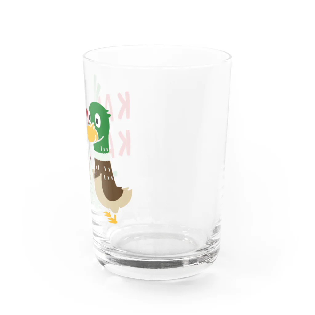 イラスト MONYAAT の鴨カモ カモかも C Water Glass :right