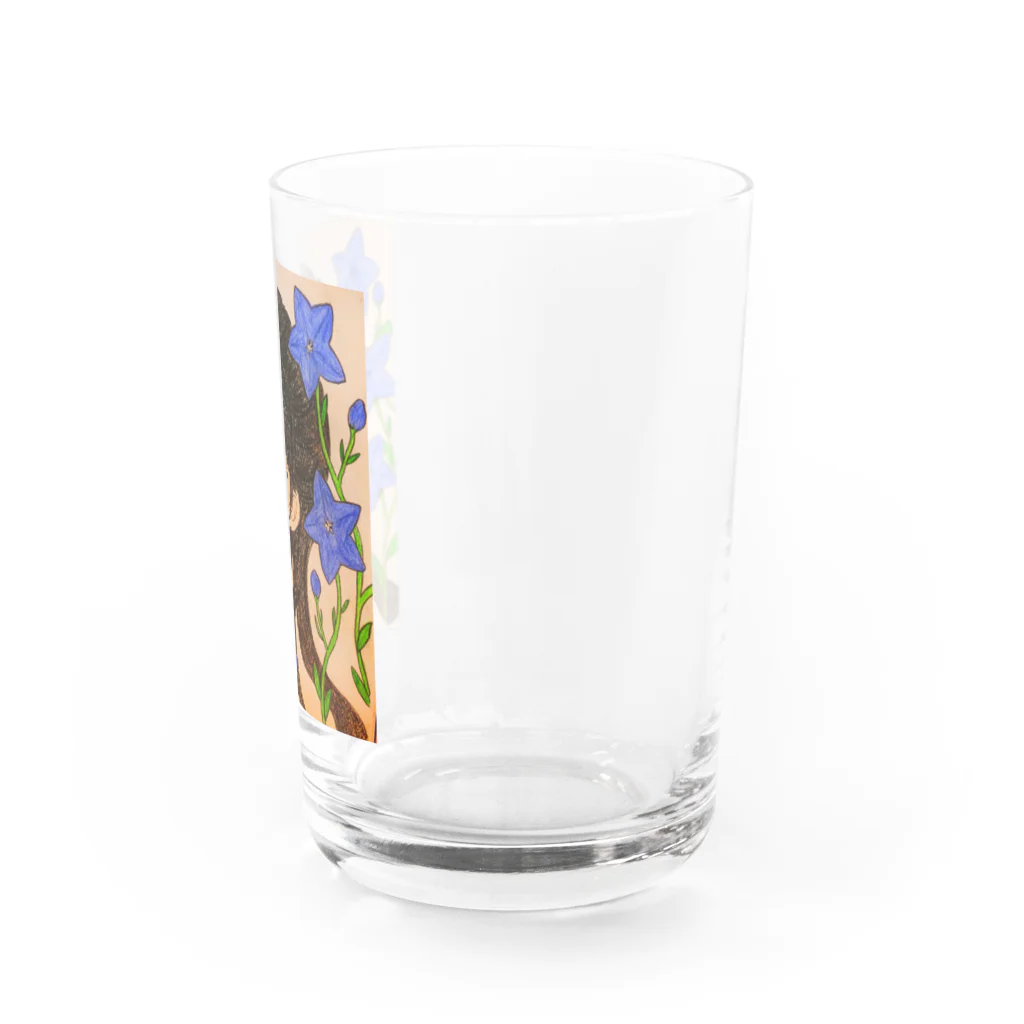 moon333Starry☆Skyの桔梗　花言葉: 永遠の愛 Water Glass :right