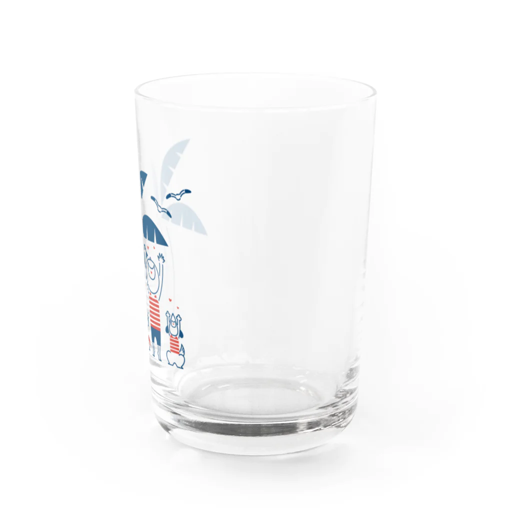 8anna storeのHAPPY HAPPY HAPPY！上を向いて笑おう！夏バージョン Water Glass :right