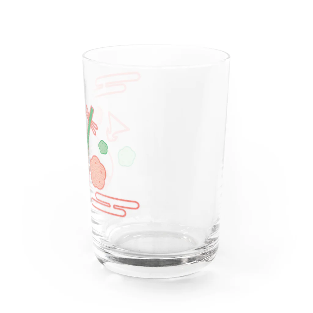 ハッピー卐ランド(ハッピーまんじランド)の琵琶法師 赤緑 ネオン Water Glass :right