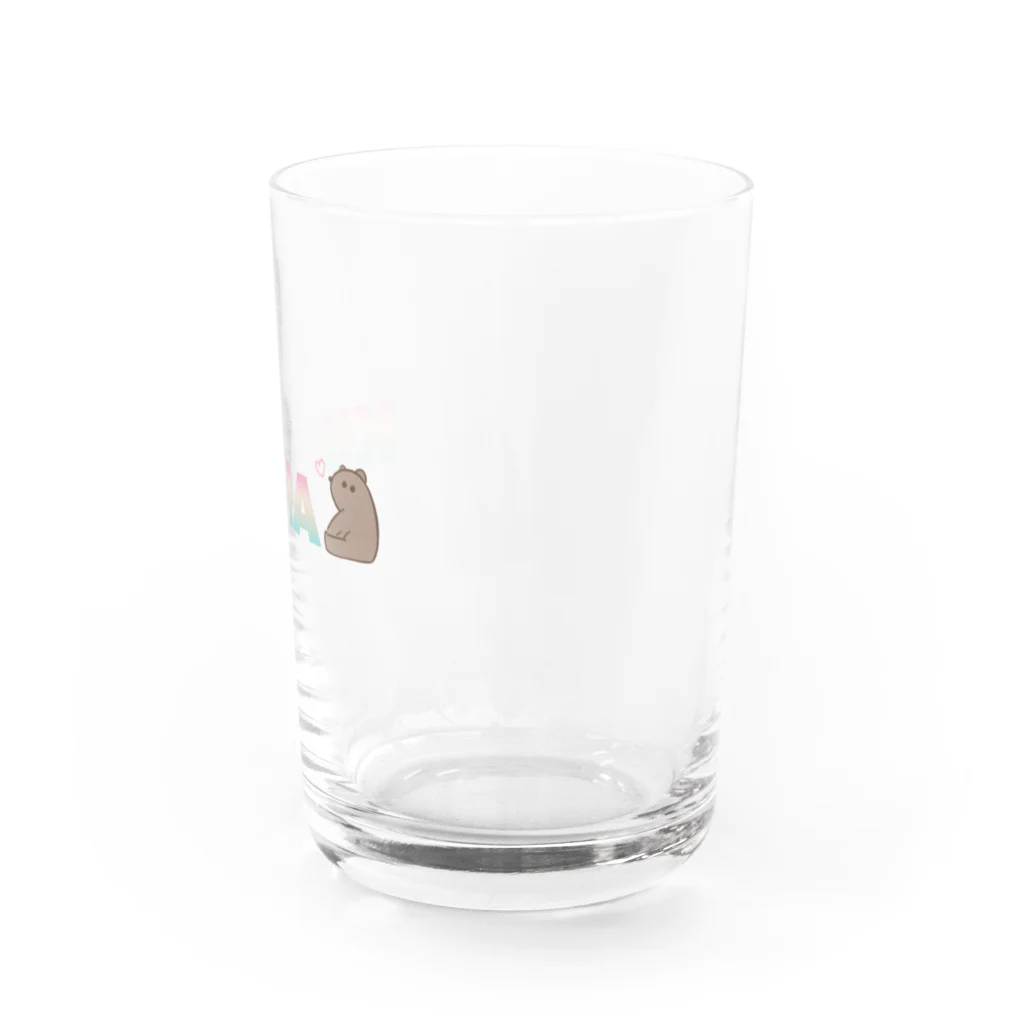 くま屋 －KUMAYA－のKUMAロゴ Water Glass :right