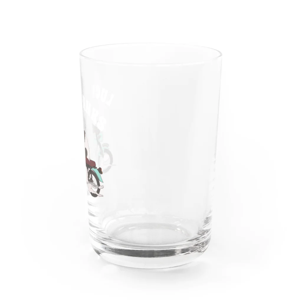 ラックパンクスのバイク乗りのパンダ Water Glass :right