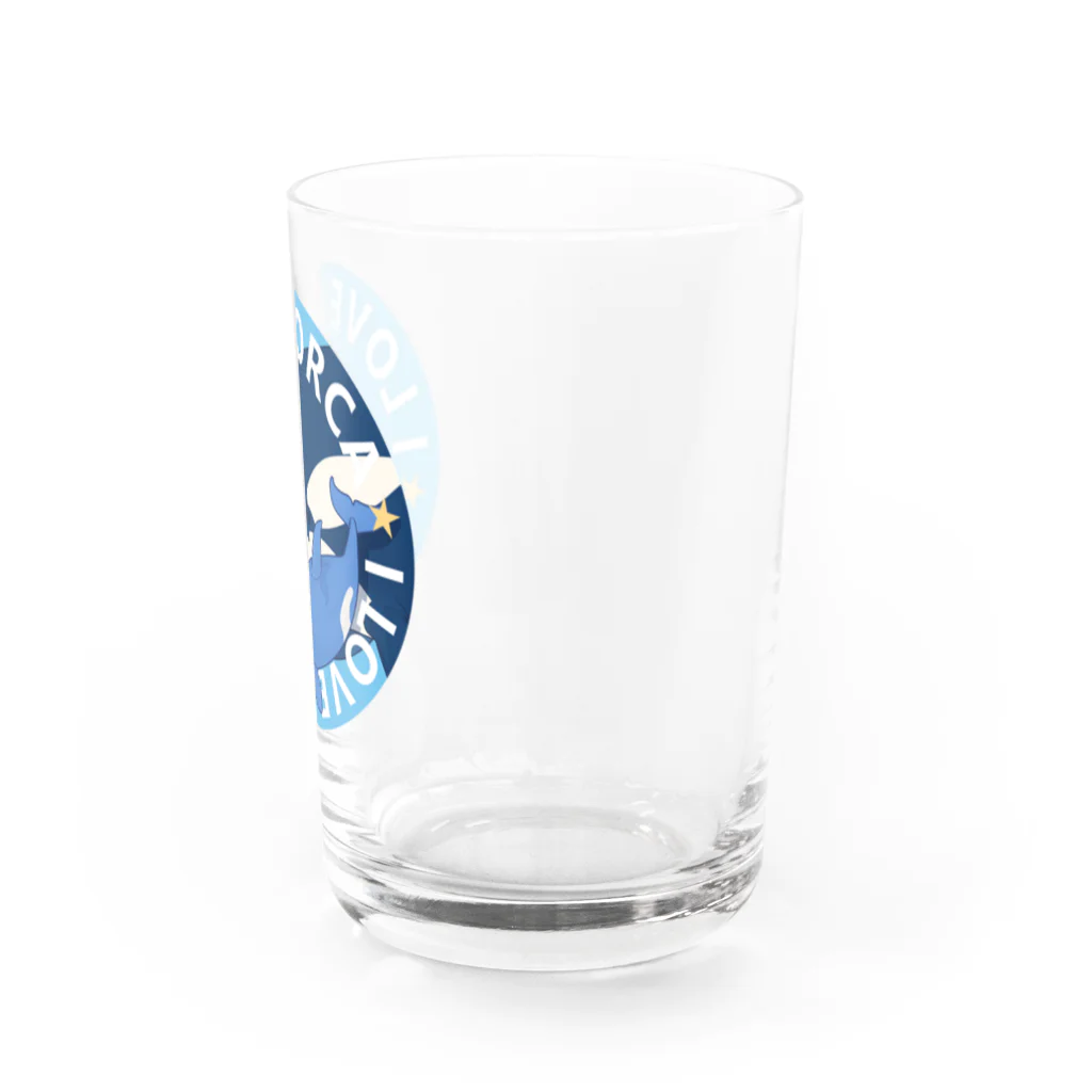 上中さとるのベビーシャチB（青） Water Glass :right