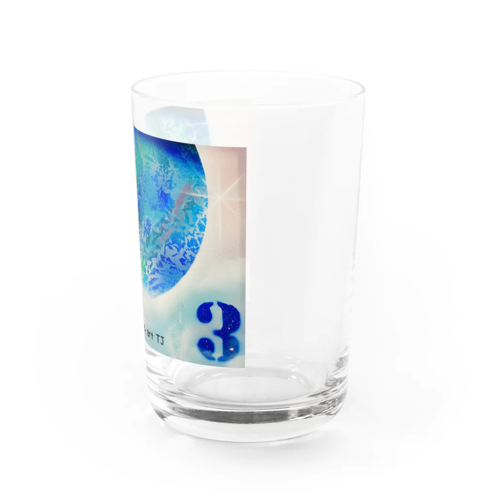 小さな宇宙工房おっちーの【NO.3 earth one〜original spray art〜】 Water Glass :right