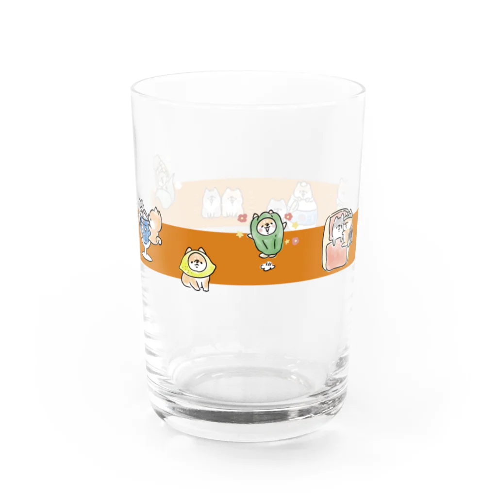 ほんわかしばいぬのダジャレを言う犬（いっぱい） Water Glass :right