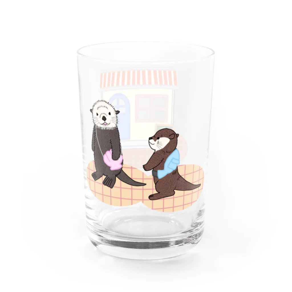 poshamixのラッコとカワウソのおでかけ Water Glass :right