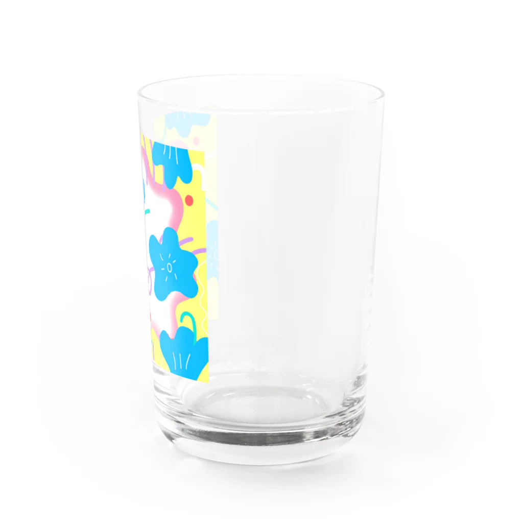 kirinpicnicのハッピーフラワーはじける Water Glass :right