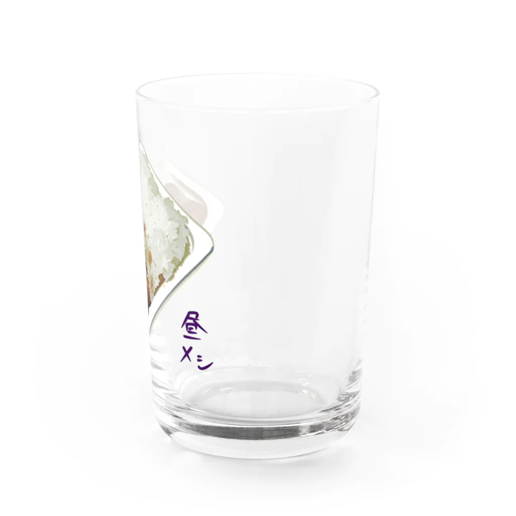 脂身通信Ｚの昼メシ（パックご飯＆レトルトミートボール） Water Glass :right