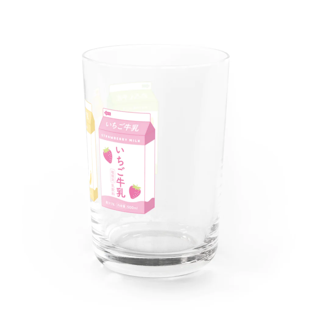 ゆず＠シトラスデザイン の３色牛乳 Water Glass :right