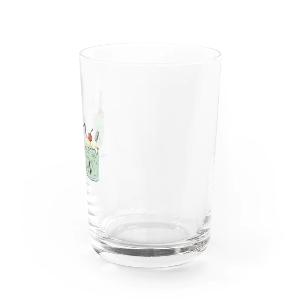 梨本のメロンクリームソーダ Water Glass :right