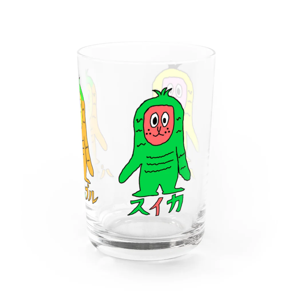 マクマク屋のお絵かきのサルのSARU！！3兄弟！！（夏限定） Water Glass :right