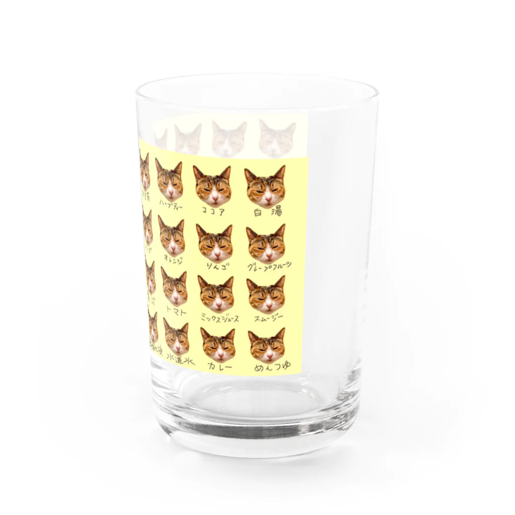 kihbouのねこいっぱい飲みものグラス Water Glass :right