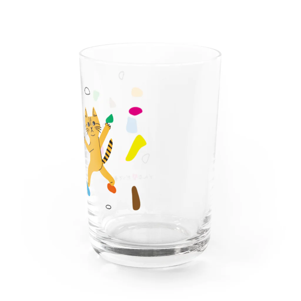 mapechiのトラネコしまお、壁をのぼる Water Glass :right