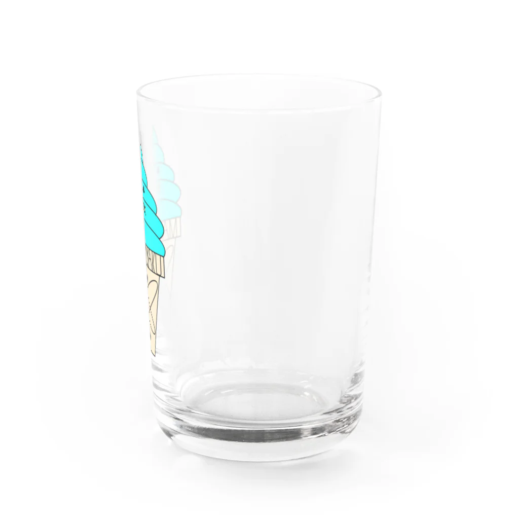 マクマク屋のお絵かきのソフトクリームのSOFUTOくん！！ Water Glass :right