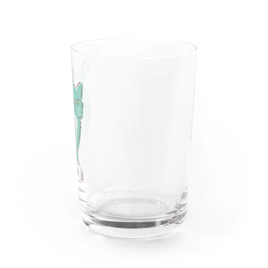 BeArtSuzumaruのチョコミントにゃんこ Water Glass :right