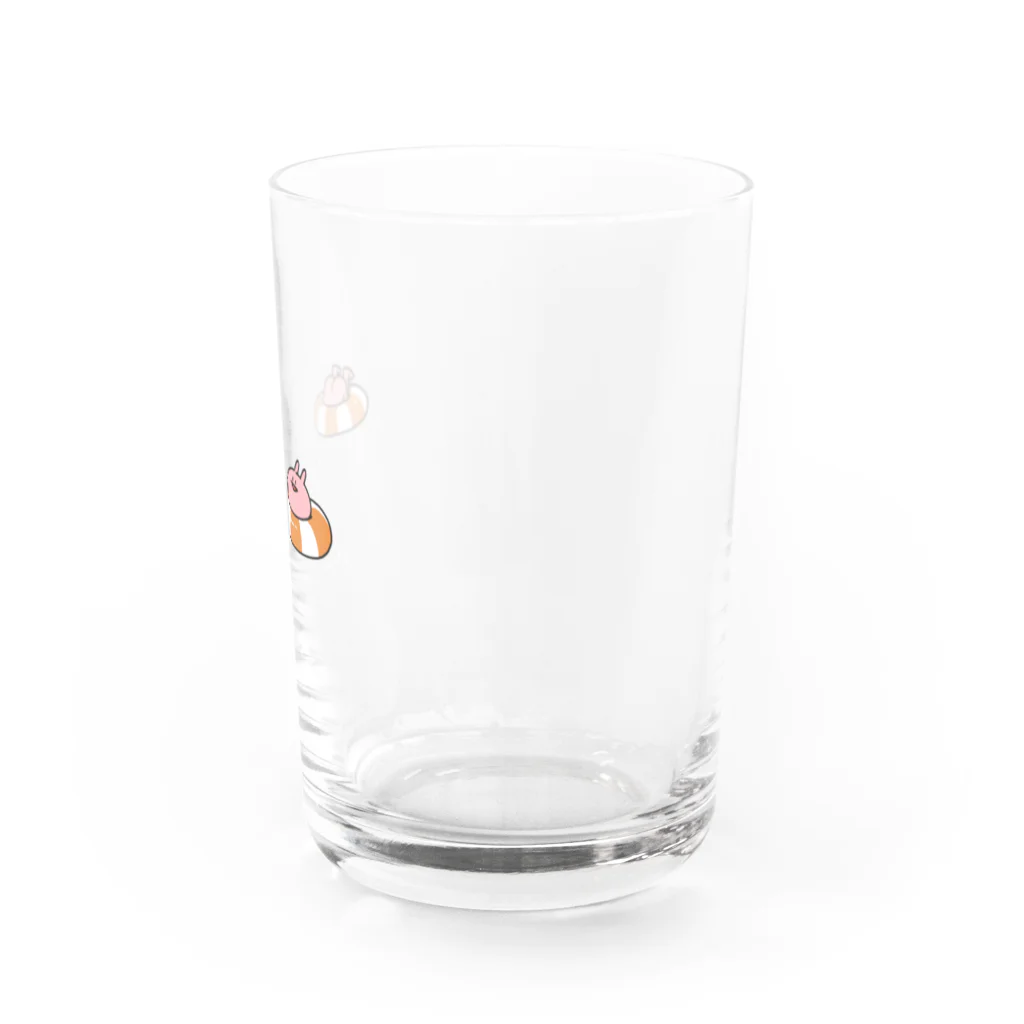 けにーのうさぎのあれこれの浮き輪のうさぎ Water Glass :right