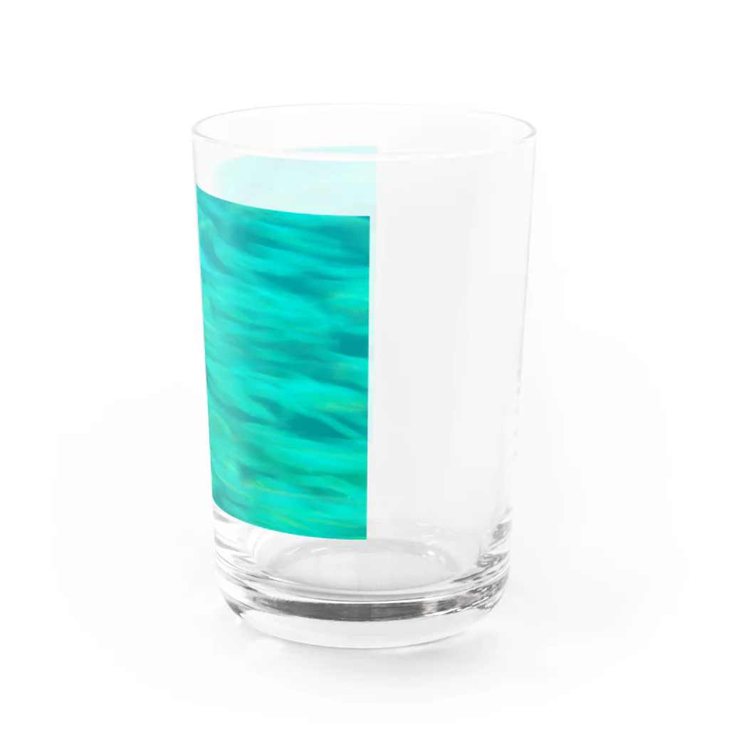 あおすみのエメラルドグリーンの魚群 Water Glass :right