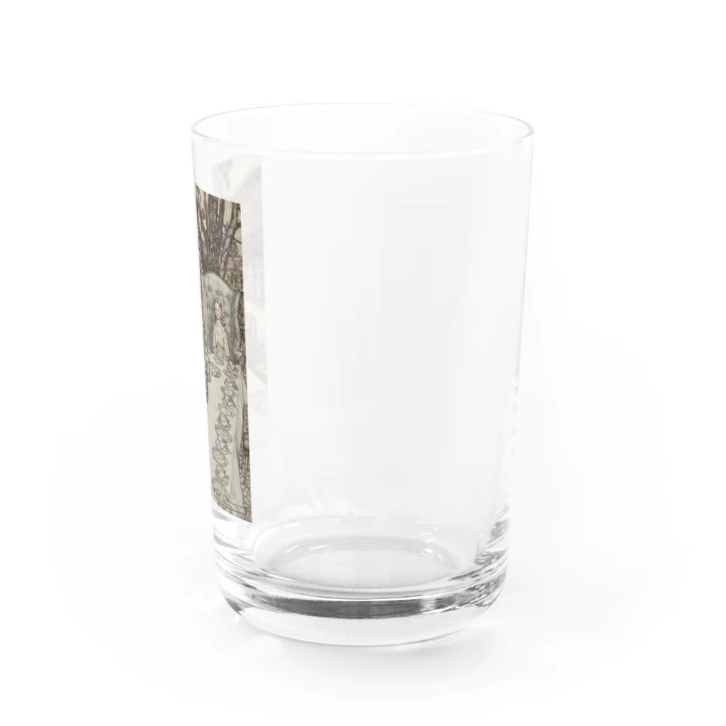 世界の絵画アートグッズのアーサー・ラッカム《不思議の国のアリス》 Water Glass :right