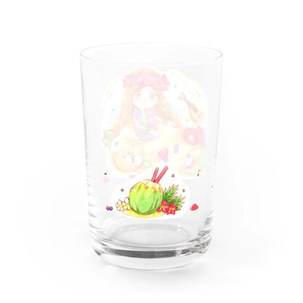 3時のおやつのALOHA DANCE Water Glass :right