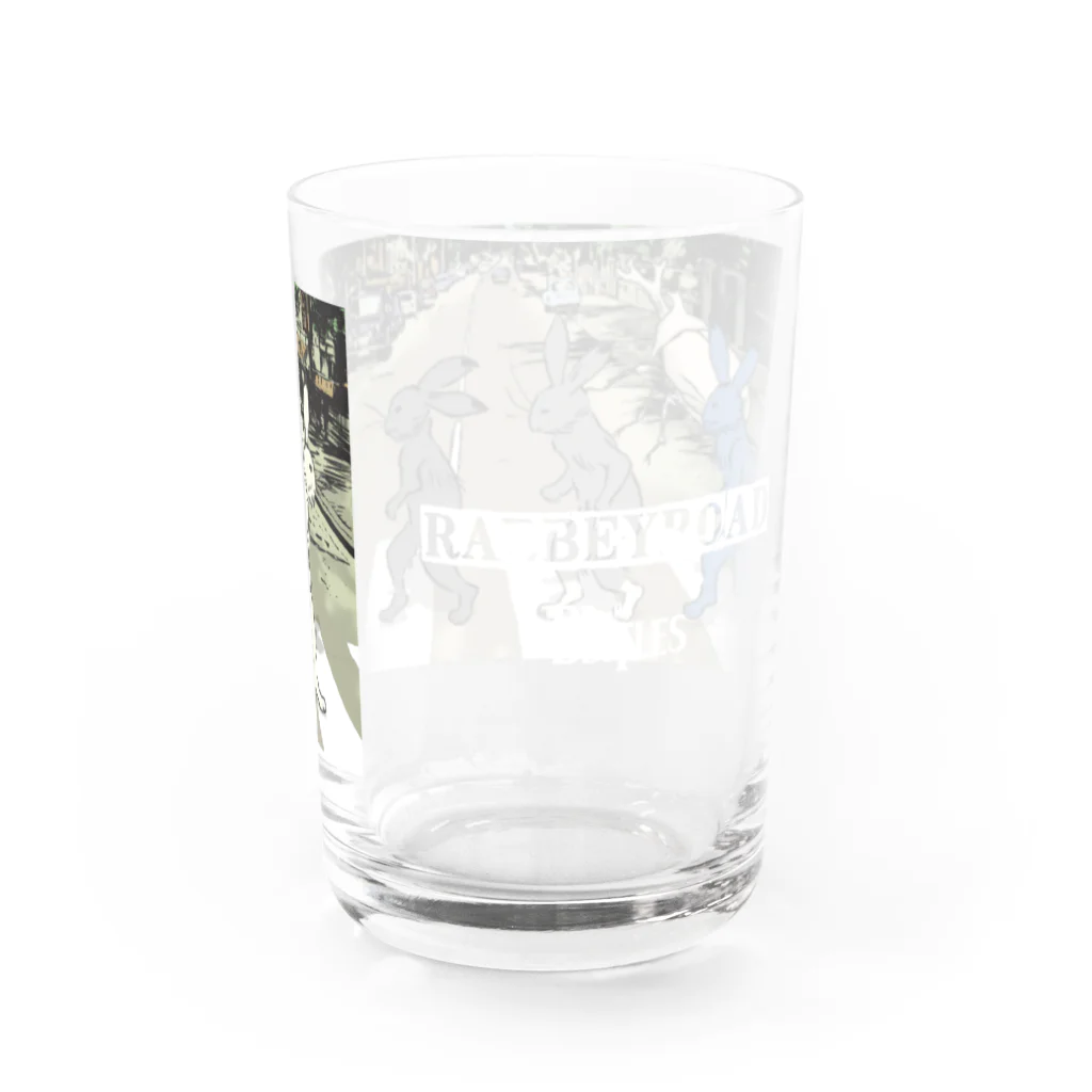 超獣★GIGAのRABBY ROAD 白ロゴ Water Glass :right