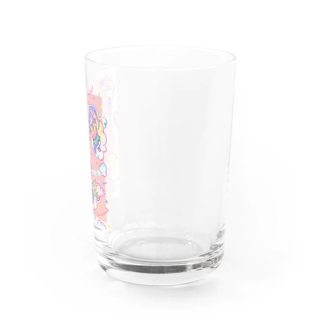 田舎のりんごshopのCotton candyちゃん Water Glass :right