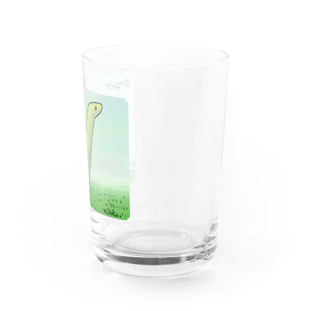 [ DDitBBD. ]の背乗りティラノくんと大きな首長竜くん。 Water Glass :right