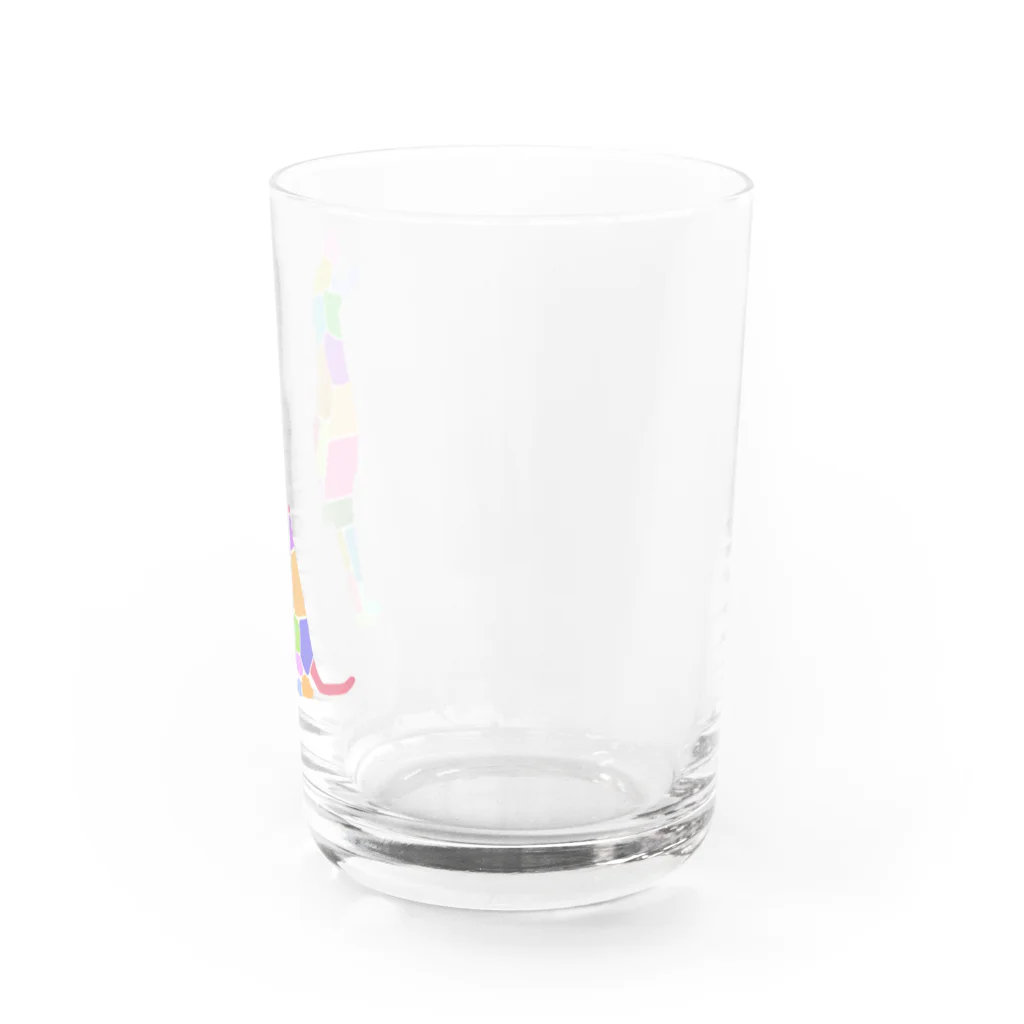 DOG WAVESのコラージュ犬 Water Glass :right