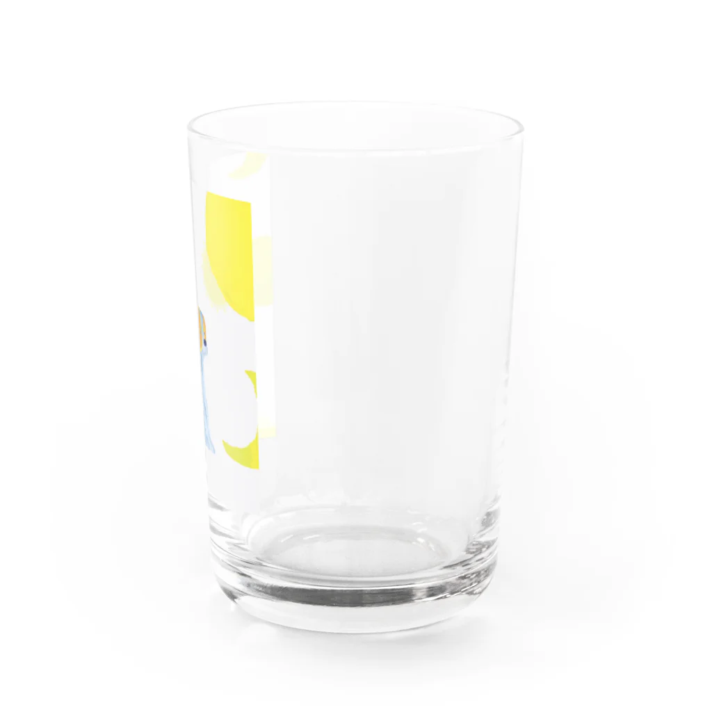 ヤマダサヲリの月と犬 Water Glass :right