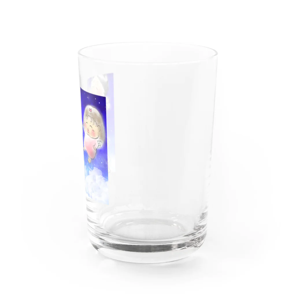 まるまる堂のお空の上から地球をみてたよ Water Glass :right