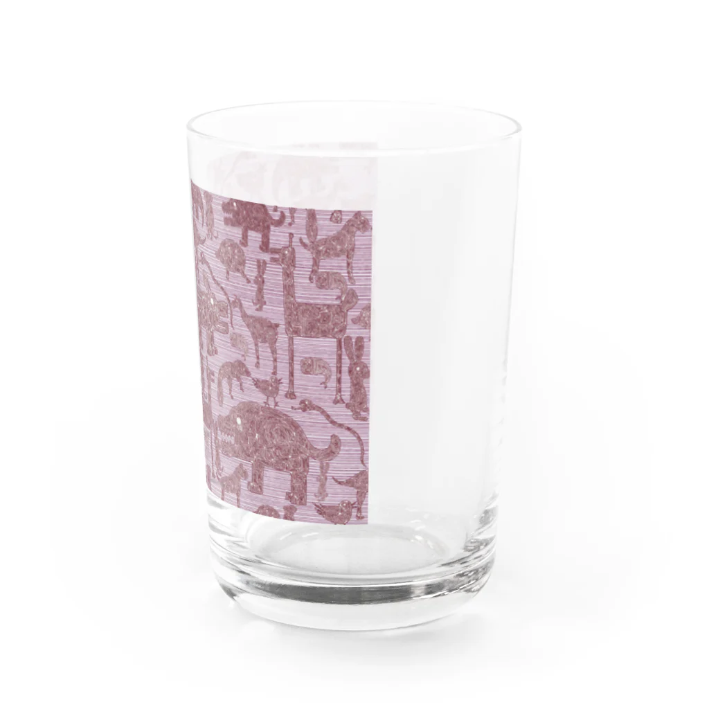 がうでぃ。のRED animals Water Glass :right